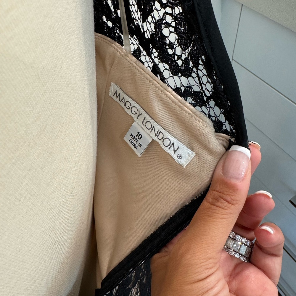 Black Lace Cocktail Dress - Size 10 - Picture 5 of 10